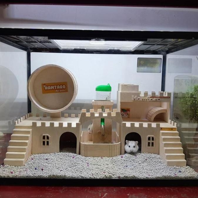 HamuTaro Kandang Hamster TERARIUM kandang hamster Besar dan Lucu mewah dan fullset PAS