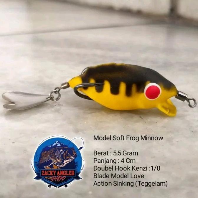 Mancingmania- Soft Frog Minow 21 Lure Action Sinking/Tenggelam