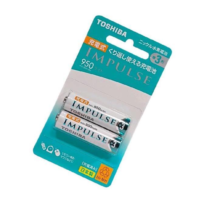 TOSHIBA IMPULSE AA 950MAH NI-MH 1,2V / BATERAI IMPULSE TOSHIBA AA 950MAH BP2