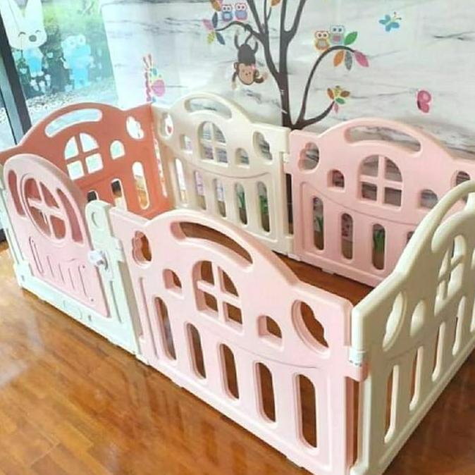 [RMT] IBEBE FOREST FENCE PAGAR PEMBATAS MAINAN ANAK WARNA PINK READY
