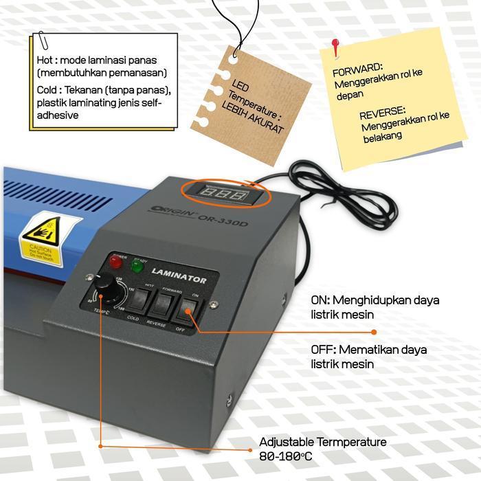 MESIN LAMINATING A3 DIGITAL LCD / LAMINATOR MACHINE A3 DIGITAL OR 330D ORIGINAL DAN TERPERCAYA