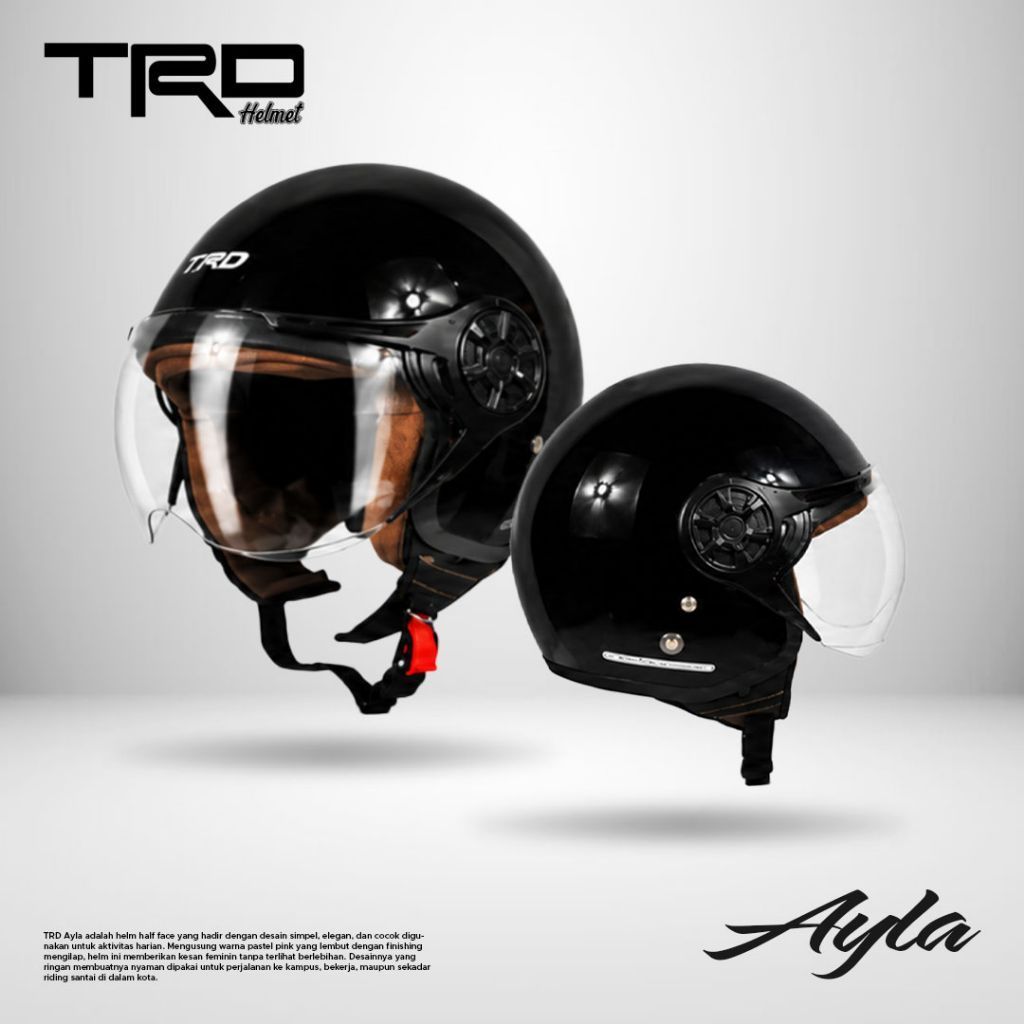 Helm Bogo Pilot Hijab Dewasa Wanita Remaja Stylish SNI Motorcycle