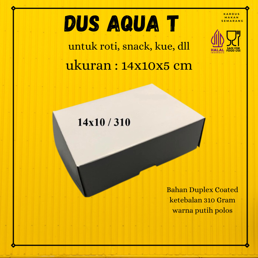 Dus Snack 14 x 10 x 5 Roti Kue Kardus Makanan Box Tebal 14x10x5 Kecil Tanpa Aqua Coated