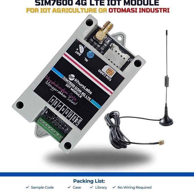 SIM7600 4G LTE IOT MODULE GSM untuk IOT Pertanian atau Otomasi Industri dengan Antena Termasuk