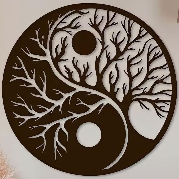 Paket Lengkap Dekorasi Dinding Timbul Yin & Yang Wall Decor Yin Yang