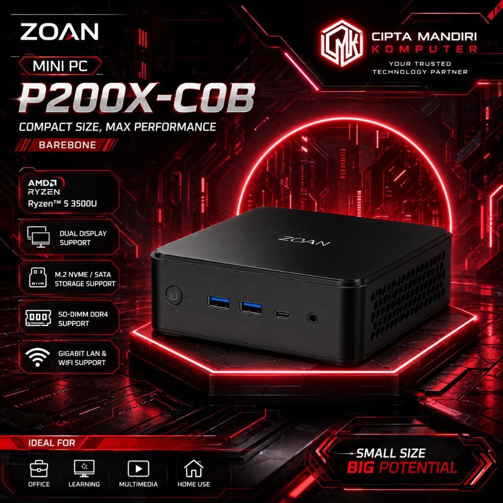 ZOAN P200X MINI PC RYZEN 5 FULL SET