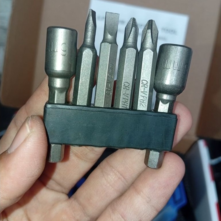 Shock Mata Obeng Bor Kekerasan Tinggi, Magnet Kuat, Tahan Karat