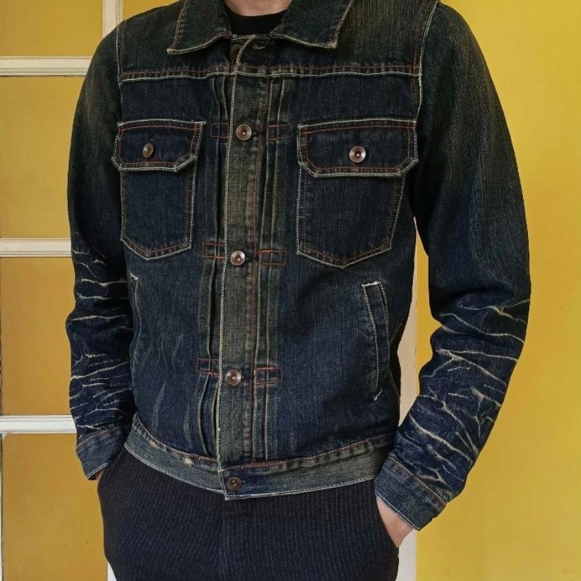 Jaket Jeans Denim Retro VIBGYOR type 2