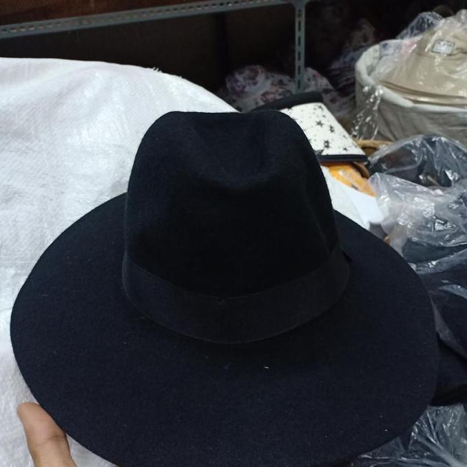 Topi Koboi Laken Topi Koboi Dewasa Topi Koboi Pria-Hitam DSS