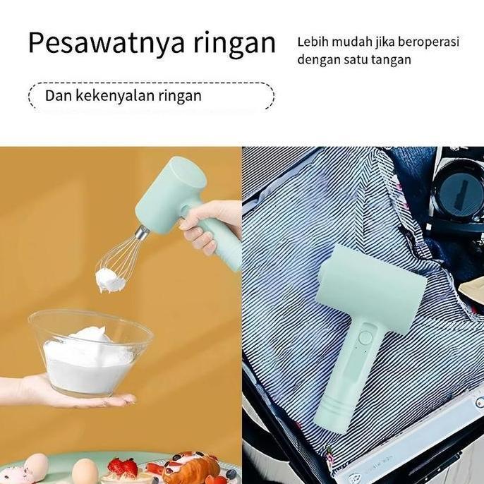 Kavanati7A - Kliynn - Hand Mixer & Mini Blender Elektrik Wireless Portabel 2-In-1 Serbaguna Usb Rech