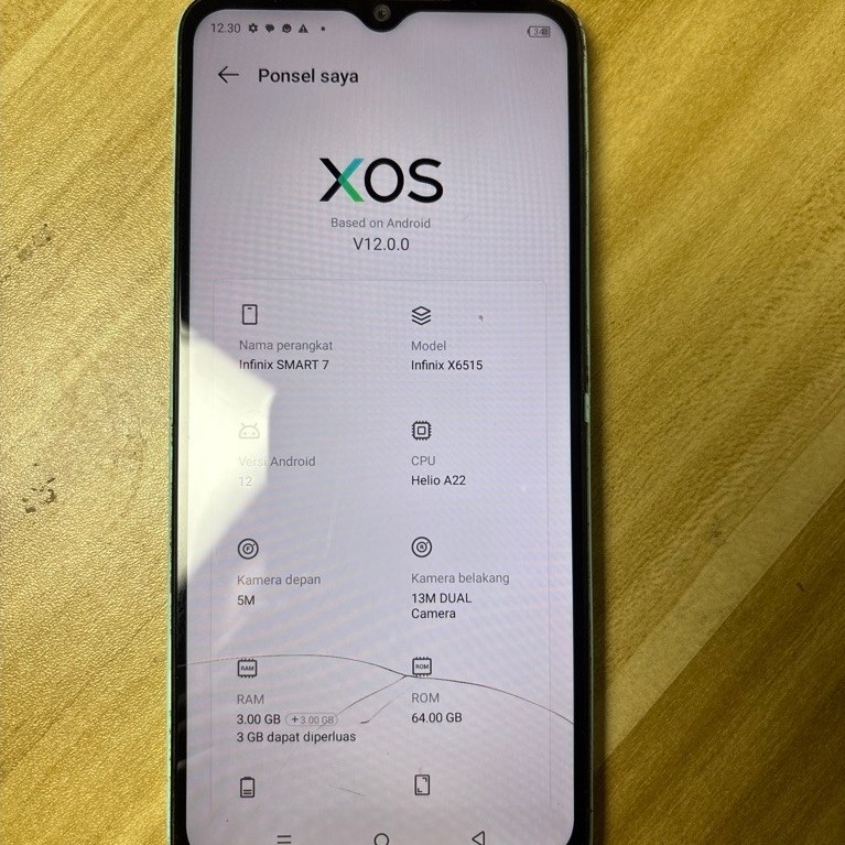 INFINIX SMART 7 3/64 MINUS LCD MESIN NORMAL