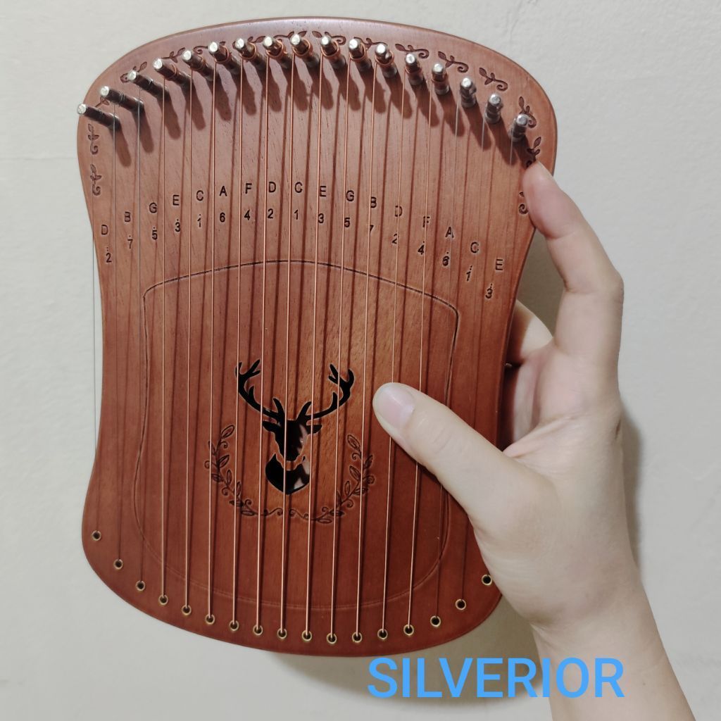 Alat musik petik lyre harpa kecapi dawai mini
