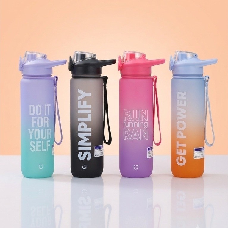 Miniso Gradient Plastic Bottle 1000ml / botol minum plastik