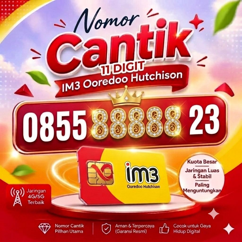 Nomor cantik indosat perdana cantik im3 oredoo 11 digit 88888