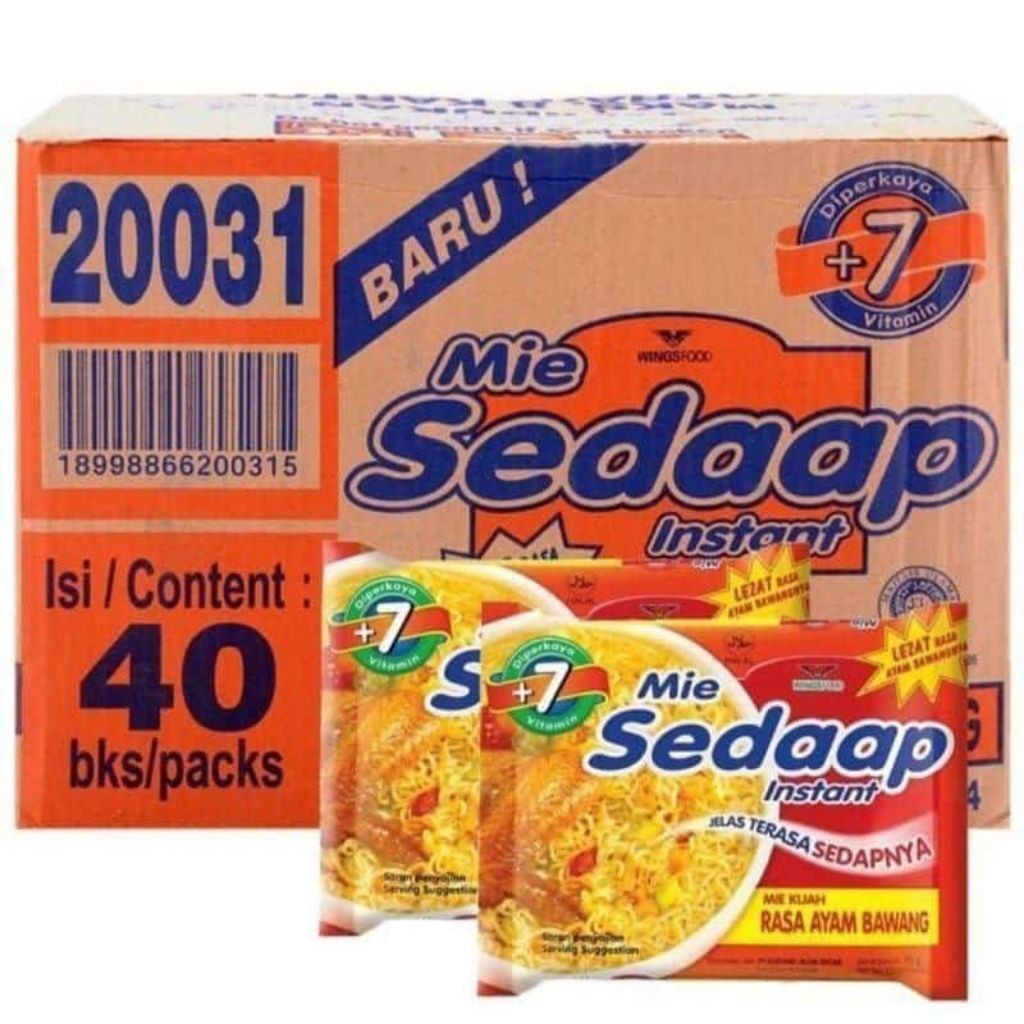 MIE SEDAAP AYAM BAWANG 1 DUS  / MIE SEDAAP AB 1 DUS /  MIE SEDAAP KUAH AYAM BAWANG