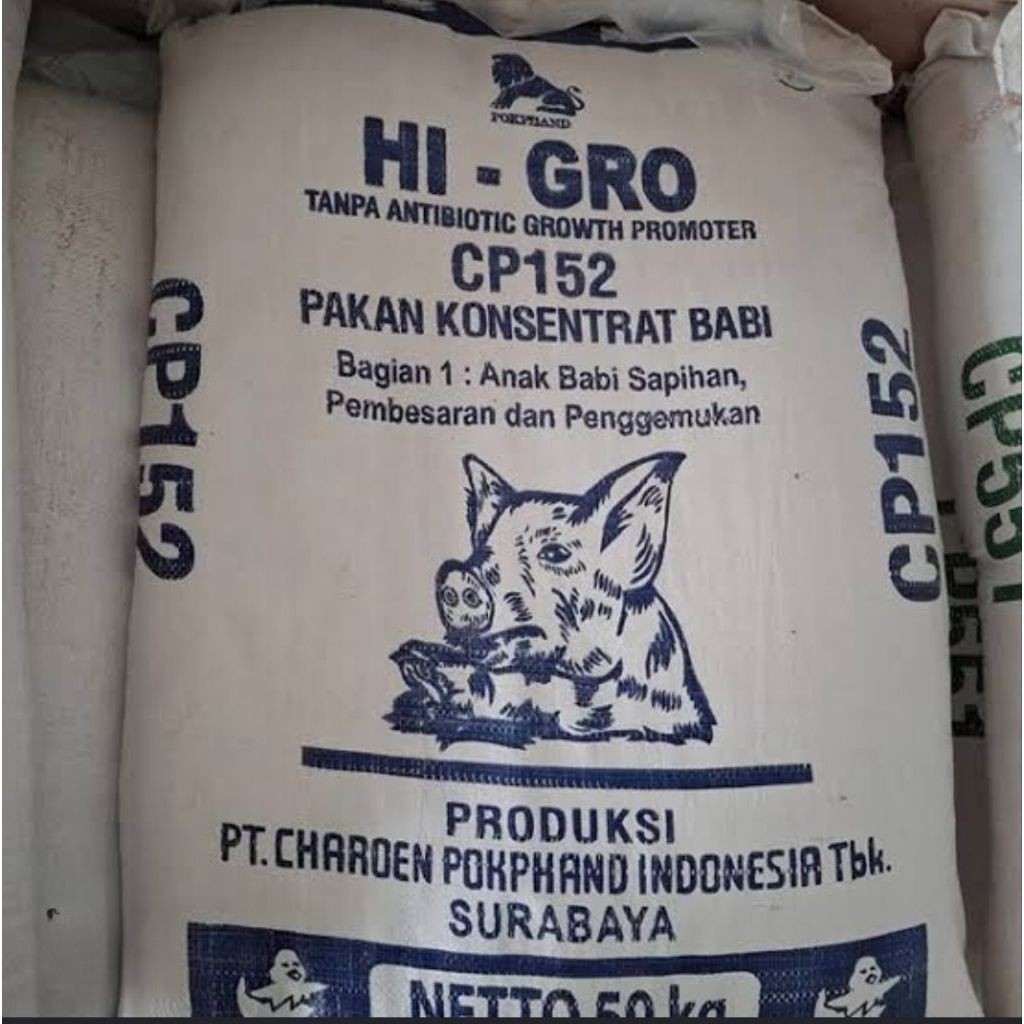 Konsentrat babi hi-gro cp152 pakan hewan babi anak sapihan 10 kg