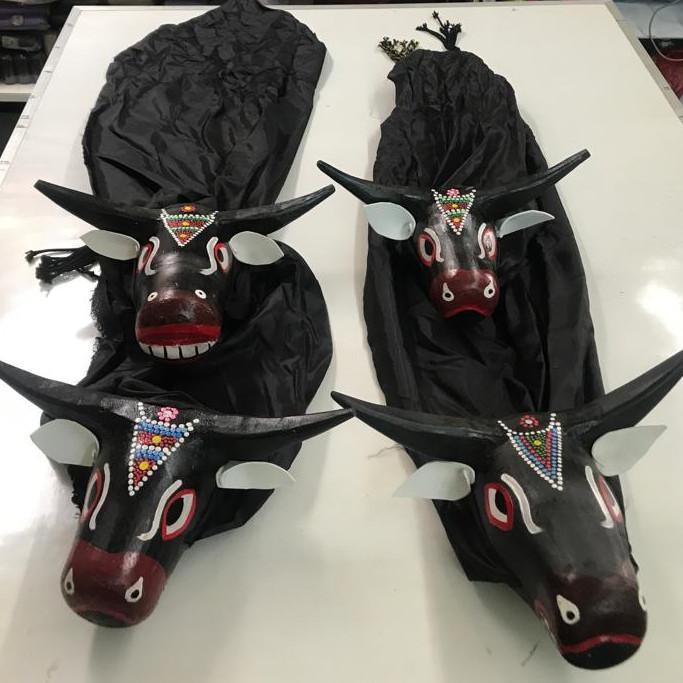 Serbaguna Diskon  Barongan Bantengan Bahan Kayu Premium/ Banteng Kayu/ Banteng Anak/ Bantengan Murah