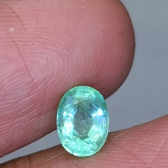 Natural Emerald Colombia 1.04 ct Oval Brilliant - Gems Memo GRI Certificate (Zamrud Kolombia Asli)