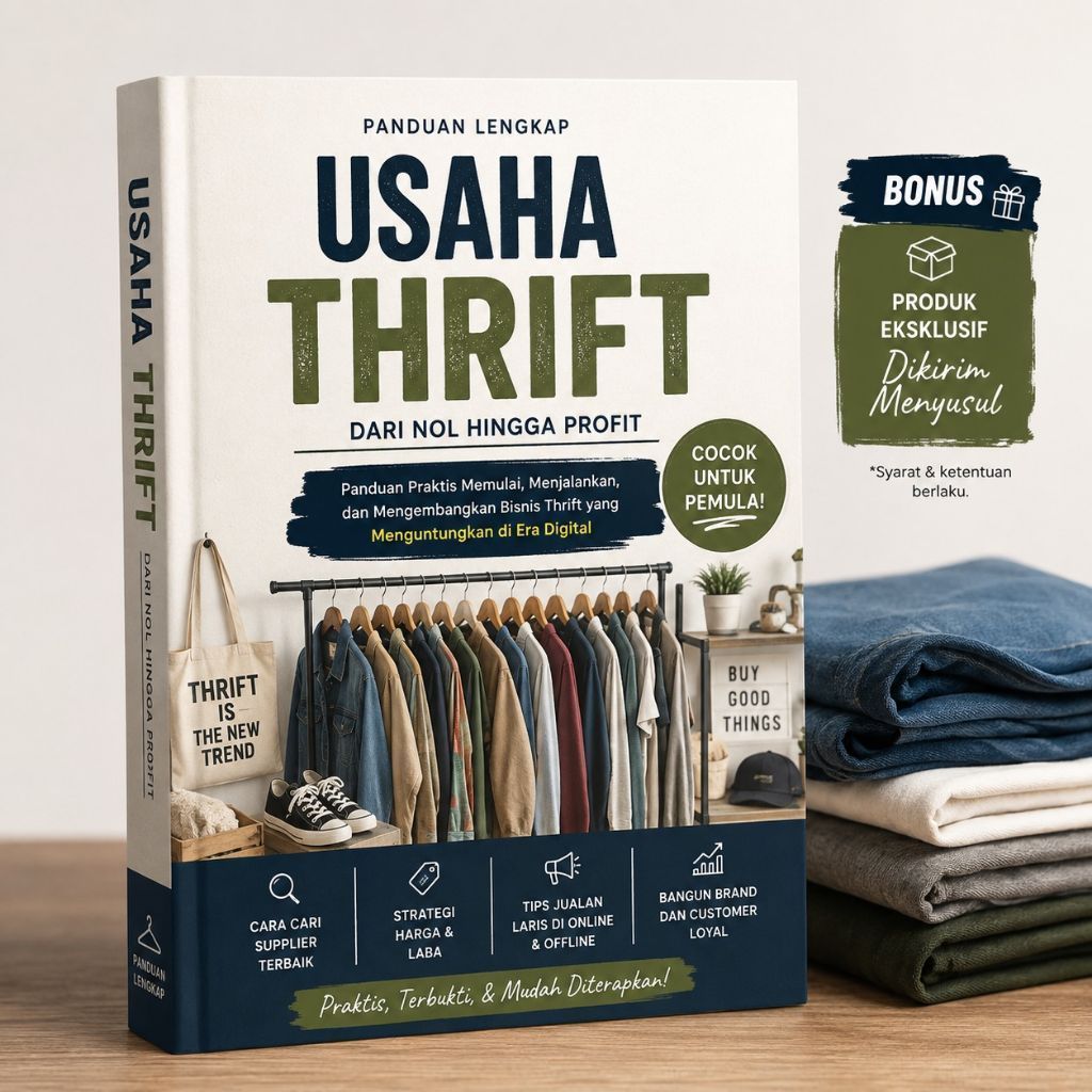 Buku Panduan Usaha Thrift Premium | Bonus Produk Eksklusif | Cocok untuk Pemula & Pebisnis