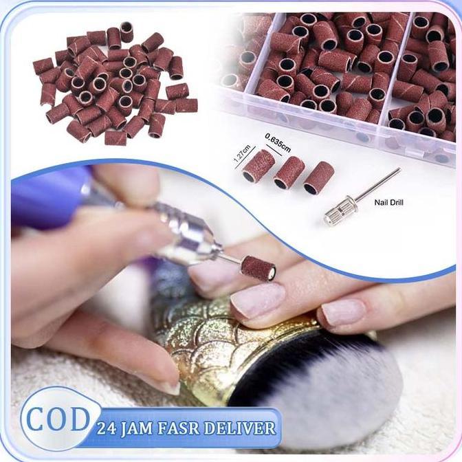 REGENLY 210pcs Amplas Kayu Gerinda Bulat Mata Bor Amplas Besi Mata Gerinda Amplas Ring Dengan Mandre