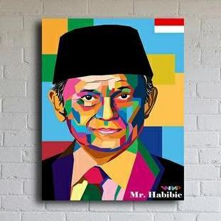 POSTER HIASAN DINDING BJ HABIBIE ART WPAP FBBOOK