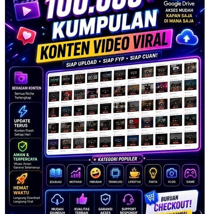 konten vidio viral siap aplod sosmed