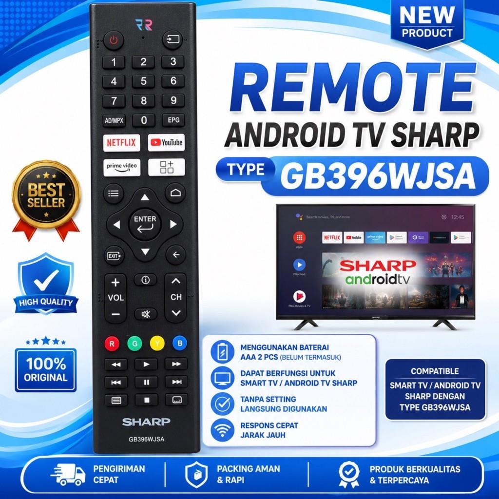 REMOT REMOTE TV SHARP ANDROID GB396WJSA