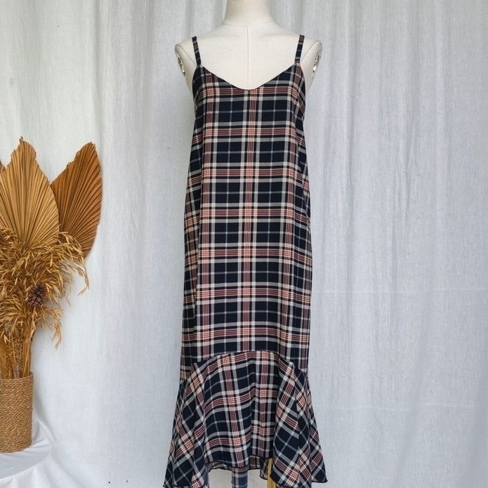 Overall Dress Motif Kotak