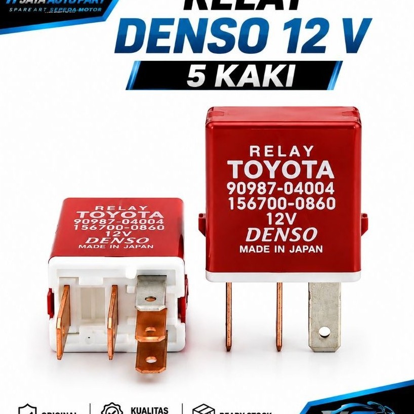 RELAY DENSO 5 KAKI 12V RELAY LAMPU