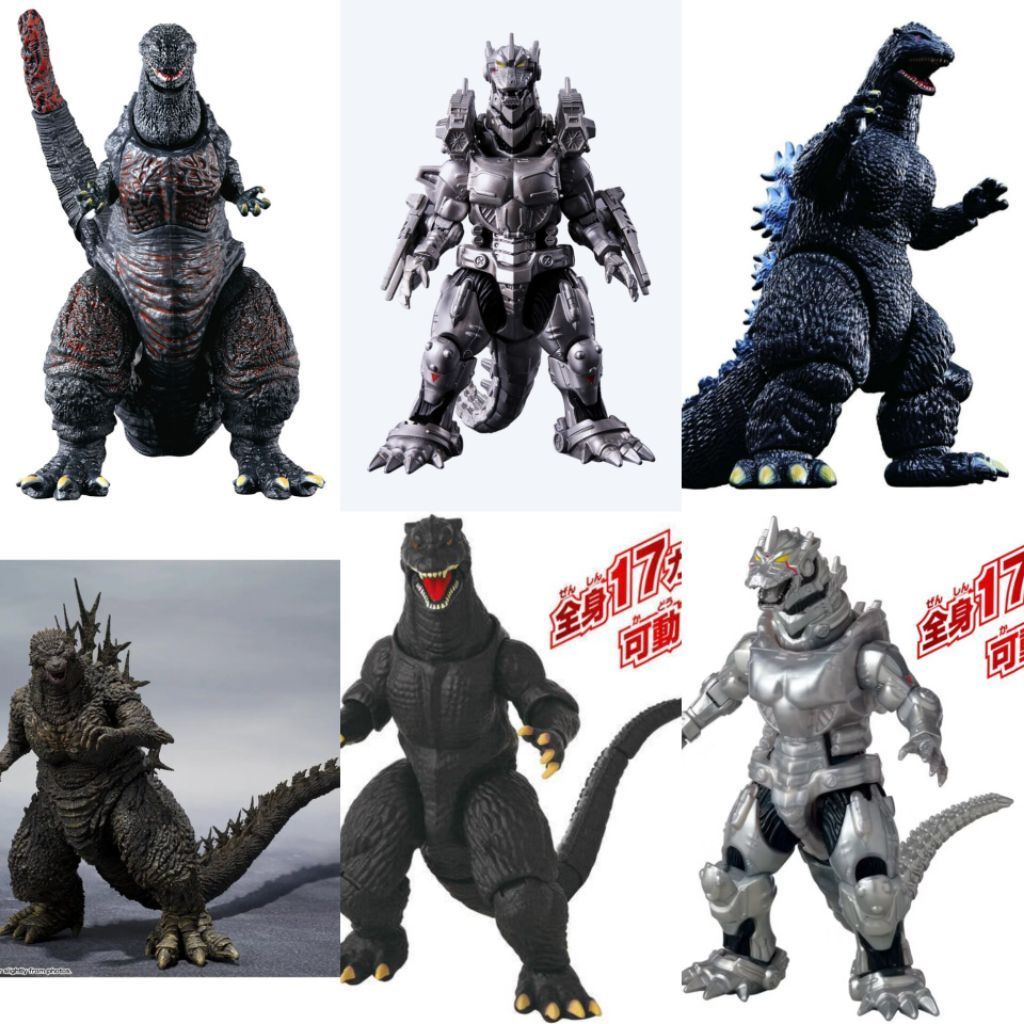 Godzilla Action Figure Godzilla 2016 & Mecha Godzilla 2003 & Godzilla 1991 & Godzilla 2023 & Godzill