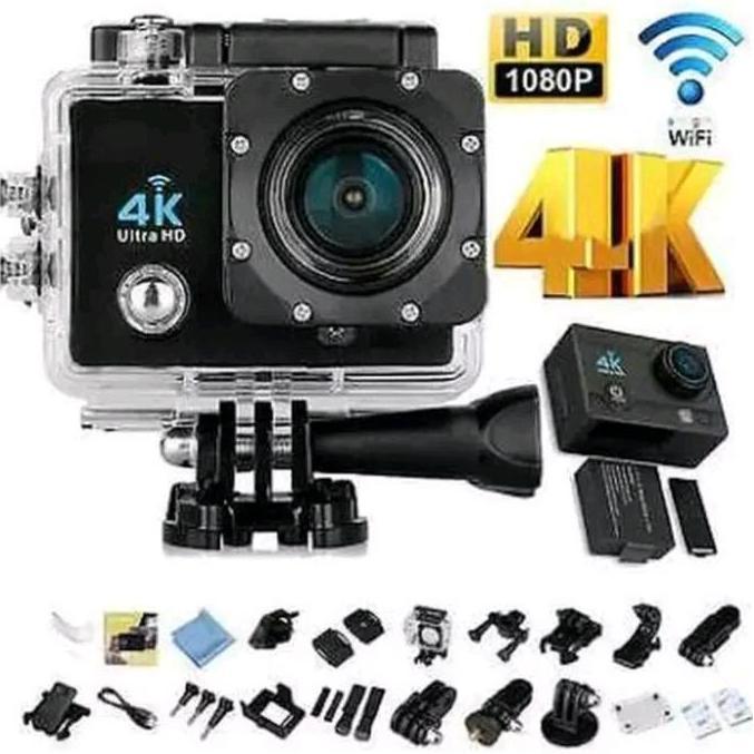 Kogan Action Camera 4K Ultra Hd With Wifi / Kamera Vlogger Waterproof Anti Air 4K 30 Fps Foto Lcd
