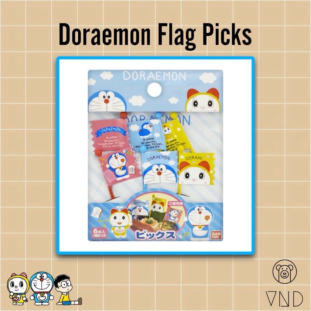 Doraemon Flag Picks/ Tusuk Bento Bendera Doraemon