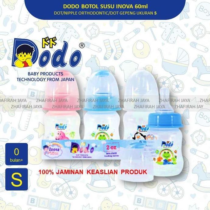 Goodseller- [bisa COD] ZJ Botol Susu Dodo Dot Gepeng 60ml Dot Orthodontic S - Botol Susu Dot Gepeng 