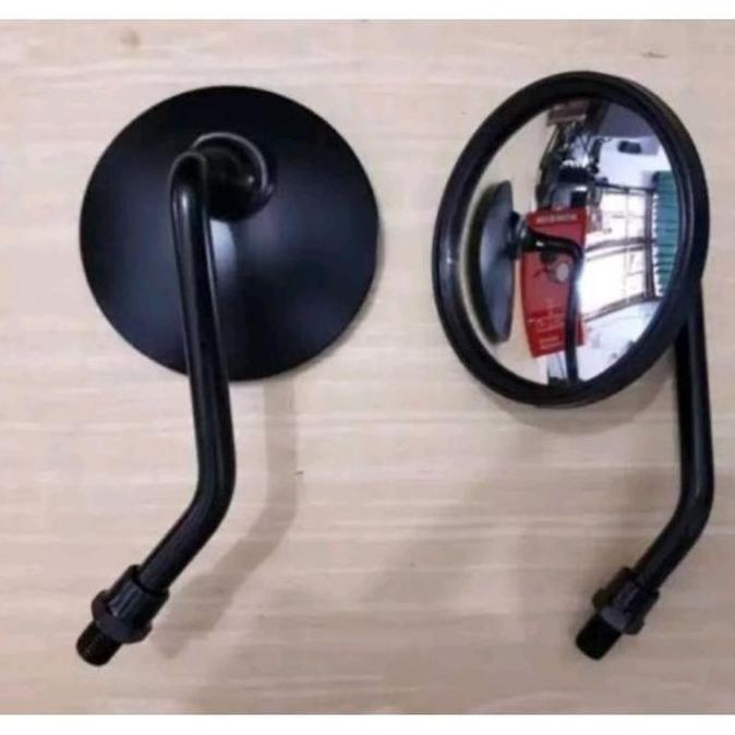 Cash Back Spion Bulat Retro Kecil Hitam Cb Tiger Scoopy Vario Beat Supra - Honda