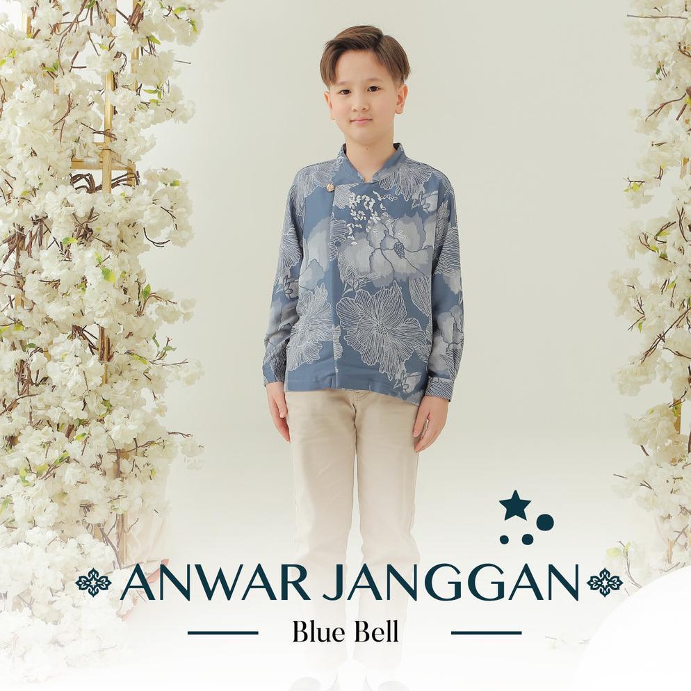 Dara - Anwar Janggan Denim Boys Shirt / Kemeja Anak Laki-Laki / Kemeja Couple / Sarimbit Raya