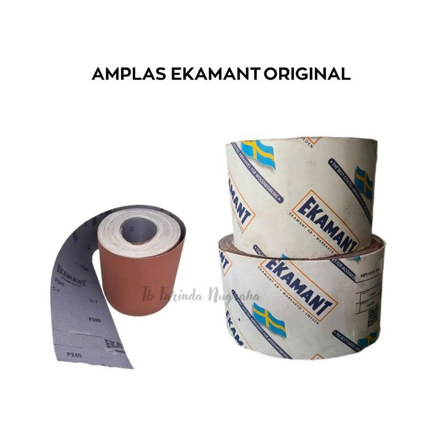 Amplas Ekamant 1 ROLL Grit 80 100 120 150 180 240 400 / KERTAS GOSOK EKAMANT/ AMPLAS KAYU MEUBEL KER