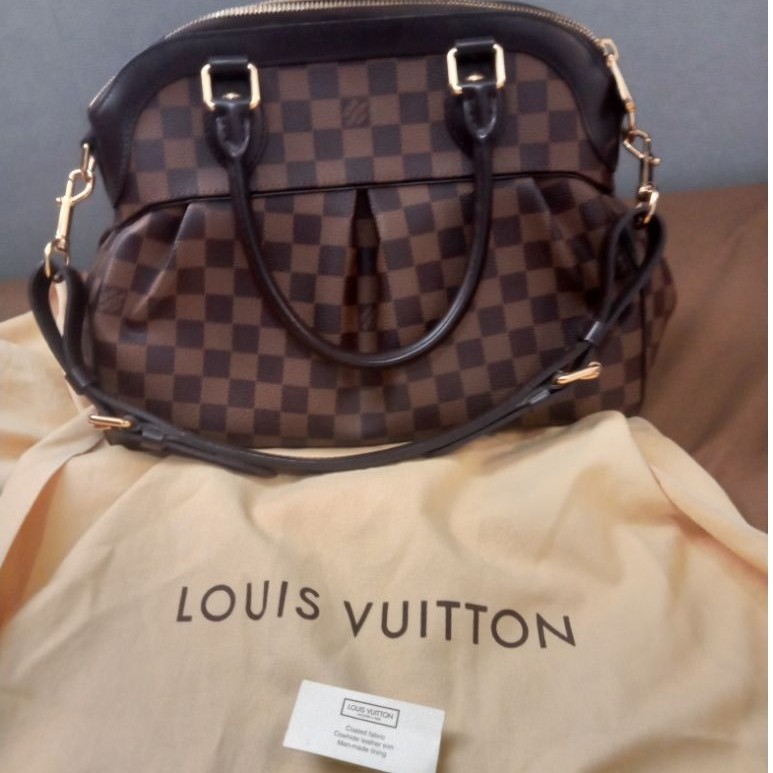 tas louis vuitton damien ebene monogram trevi pm ghw original tas asli tas branded murah second wani