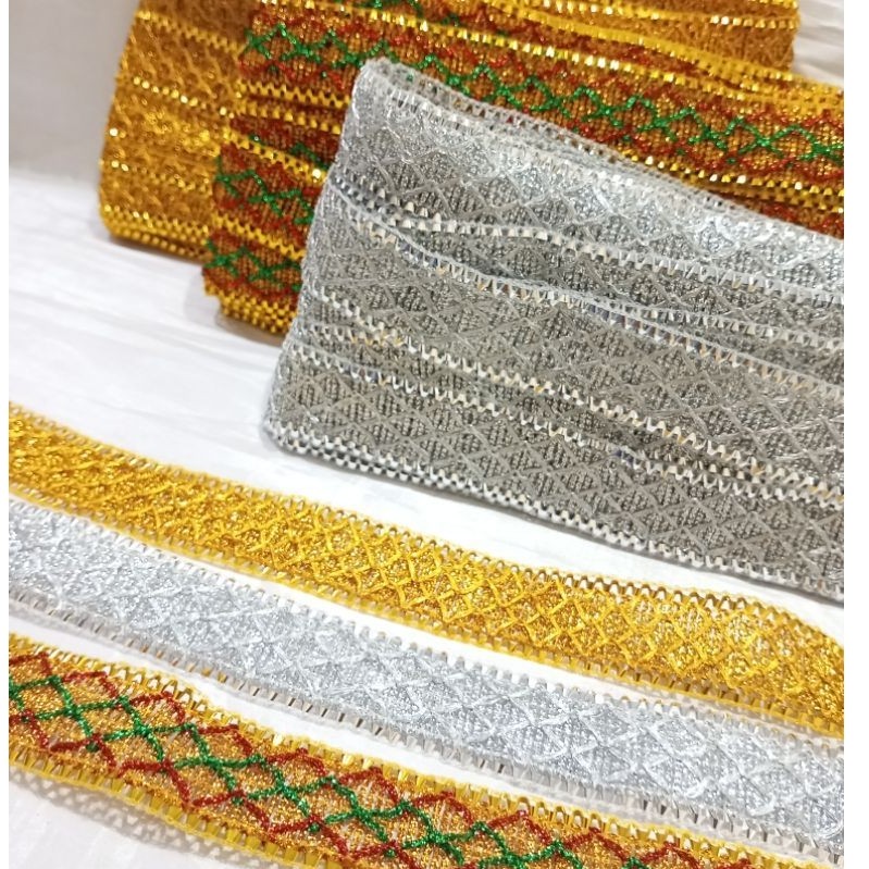 [Rol] Renda Mas Hias 104/Renda Mas Motif Lurus/Renda Hias baju
