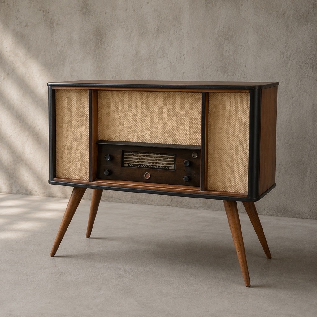 Radio Jadul Vintage Jengki Era 1950–1960an | Radio Antik Retro Kayu Bluetooth FM
