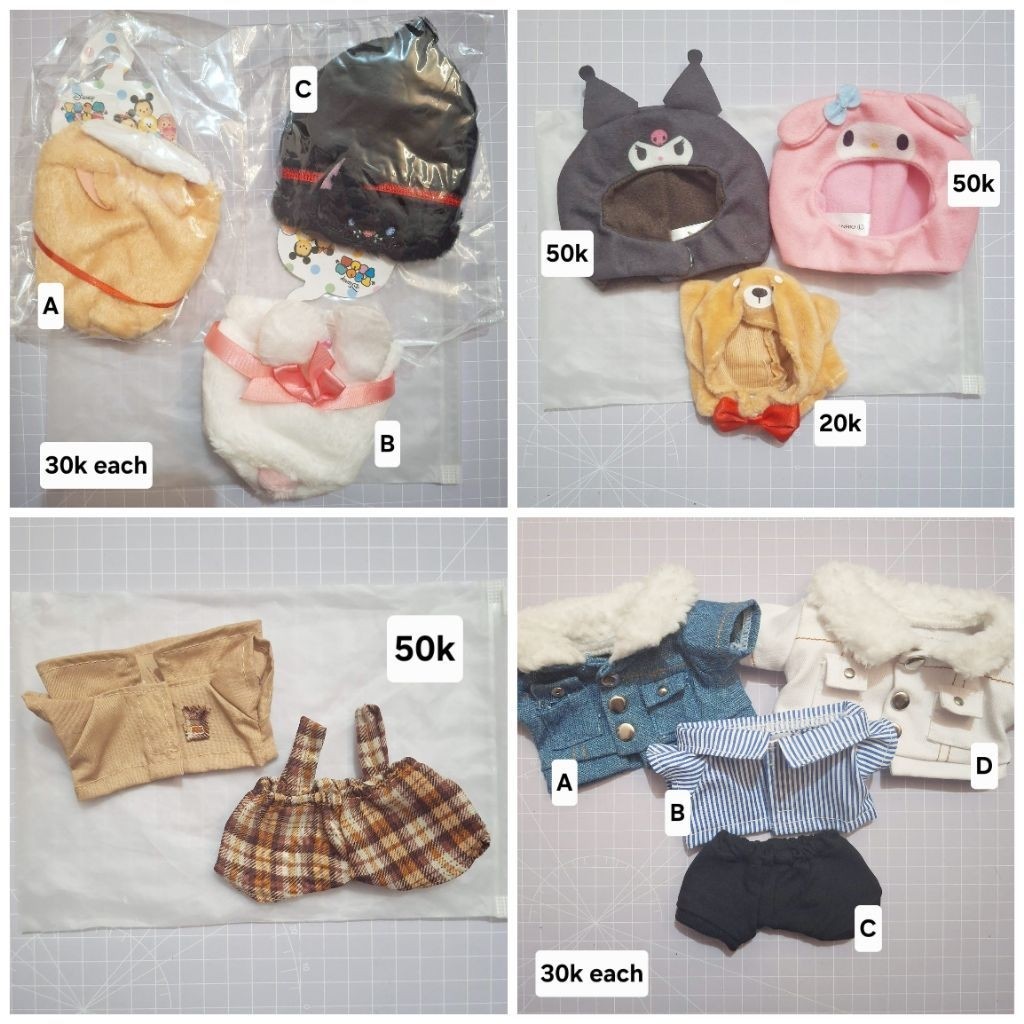 Baju doll 10 cm 20 cm cape mochi cape omanju doll clothes