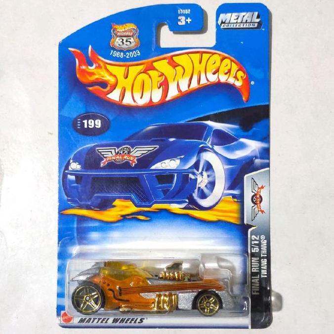 HOTWHEELS HOT TWANG THANG SILVER ORANGE 2003 FINAL RUN RARE FTS99