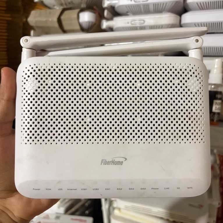ONT Fiberhome HG6045D2 DualBand Wifi 5 Ac Premium Gpon Port Biru Desktop