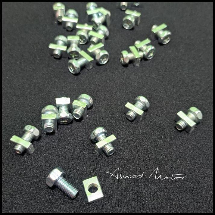 TERLARIS 5PCS BAUT MUR ACCU KOTAK / BAUT M5X10MM / BAUT AKI KOTAK / BAUT AKI M5X10MM / BAUT MUR KOTA
