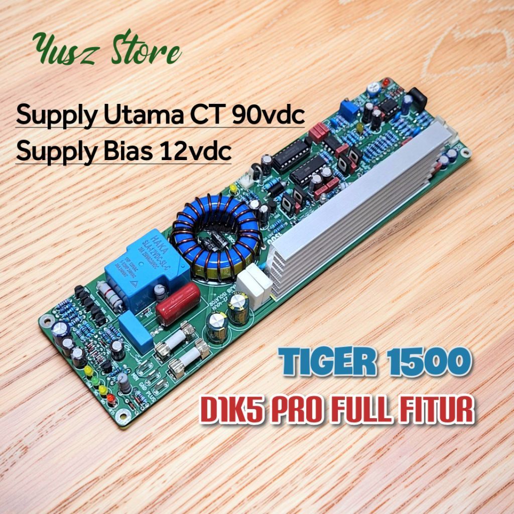 Kit D1K5 Pro Tiger 1500 Full fitur Class D power Amplifier