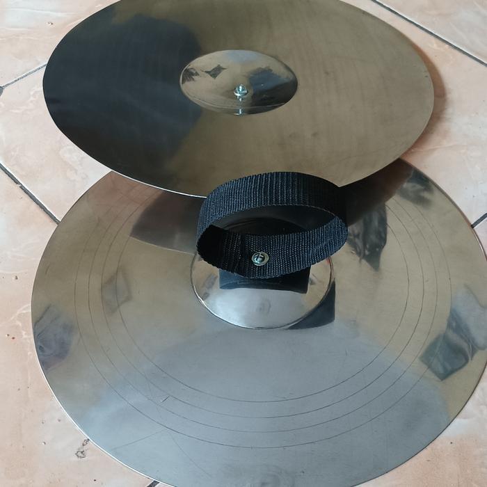 SEPASANG SIMBAL CYMBAL DRUMBAND MARCHING BAND PUTIH STENLIS SD SMP SMA ORIGINAL DAN TERPERCAYA