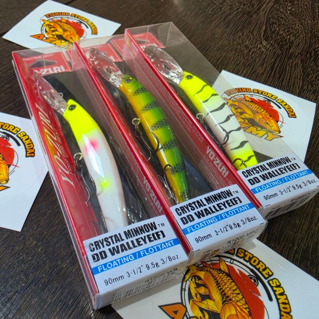 Umpan Minnow Yozuri Crystal Minnow Deep Diver 90 Walleye