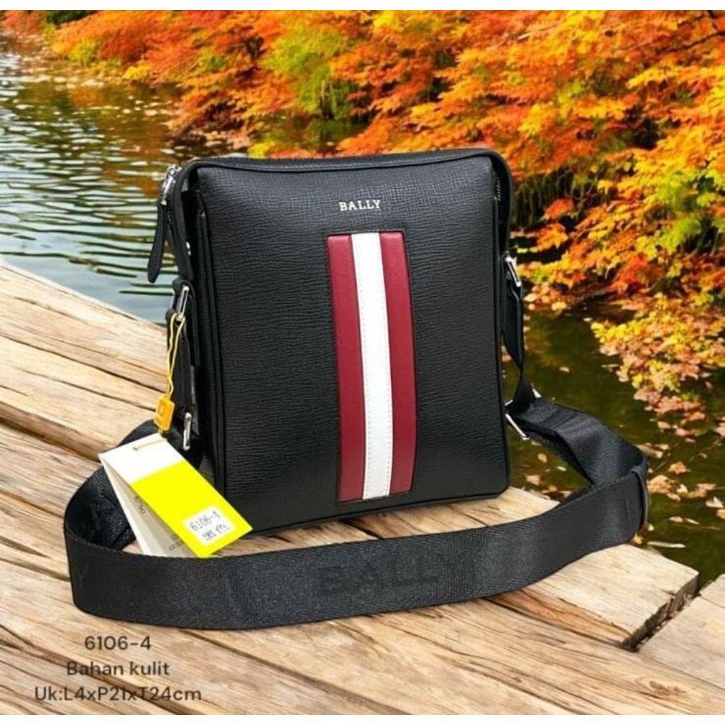 TAS SLEMPANG PRIA BALLY09898 LEATHER MIRROR VVIP