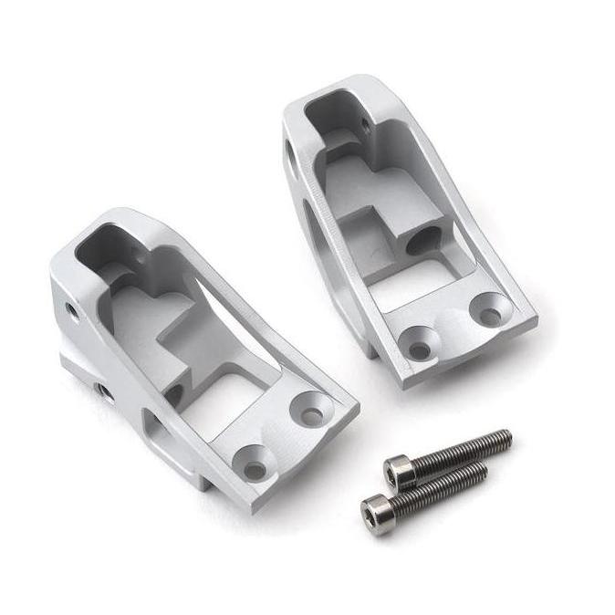 VANQUISH PRODUCTS VS4-10 SHOCK TOWERS (SILVER) (2) #VPS08451