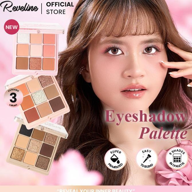 SUDIRIMANKALIJAGA - REVELINE EYESHADOW PALETTE | MAKE UP PALLETE PINK BLOSSOM PEACHY BROWN GLITTER C