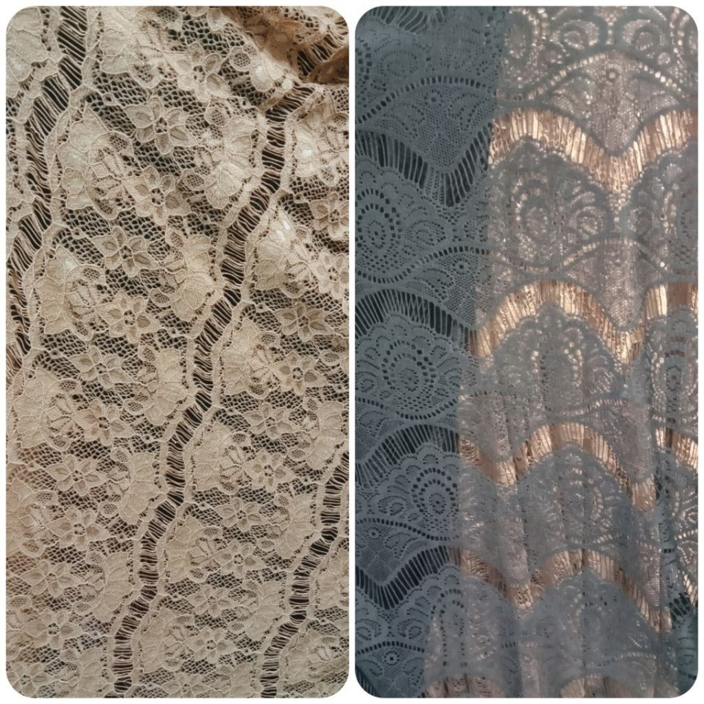 Kain Brokat Renda / Harga / 0.5m / Kain Brokat Renda Meteran / Bahan Brokat Renda Meteran